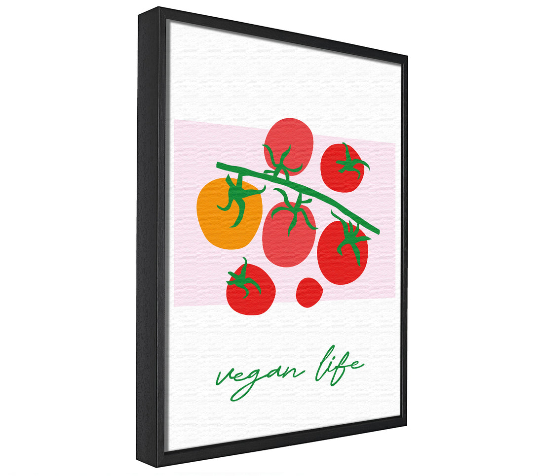 A picture of a Vegan Life framed canvas print sold by Wallart-Direct.co.uk