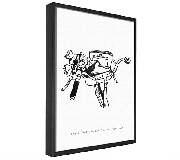 A picture of a Bicycle Handle Bar Flowers framed canvas print sold by Wallart-Direct.co.uk