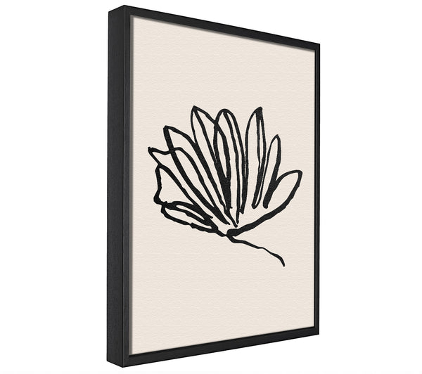 A picture of a Squiggle Leaf Lines framed canvas print sold by Wallart-Direct.co.uk