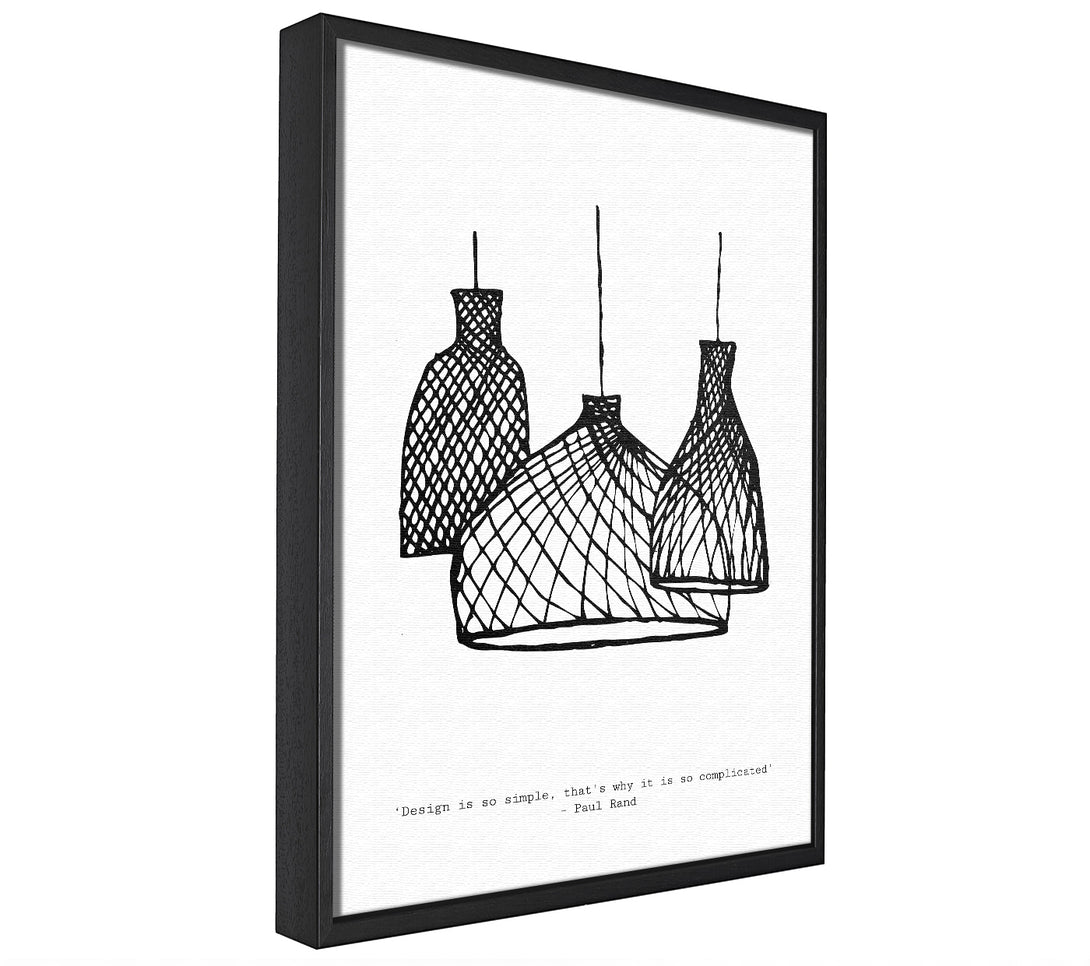 A picture of a Trio Of Lampshades framed canvas print sold by Wallart-Direct.co.uk