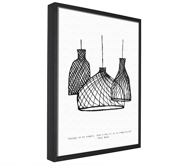 A picture of a Trio Of Lampshades framed canvas print sold by Wallart-Direct.co.uk