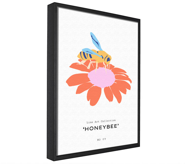 A picture of a Modern Honey Bee framed canvas print sold by Wallart-Direct.co.uk