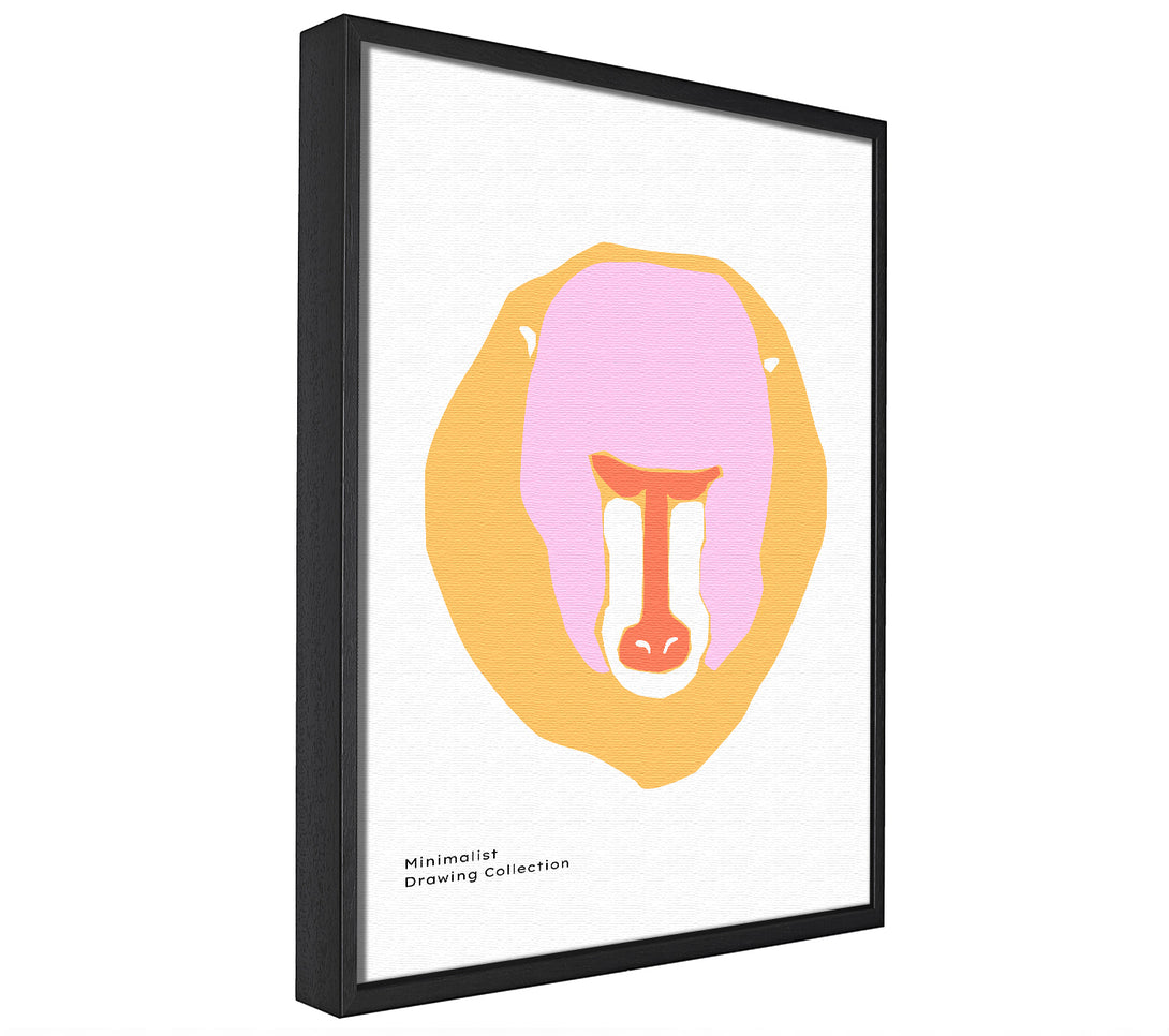 A picture of a Mandrill Face framed canvas print sold by Wallart-Direct.co.uk