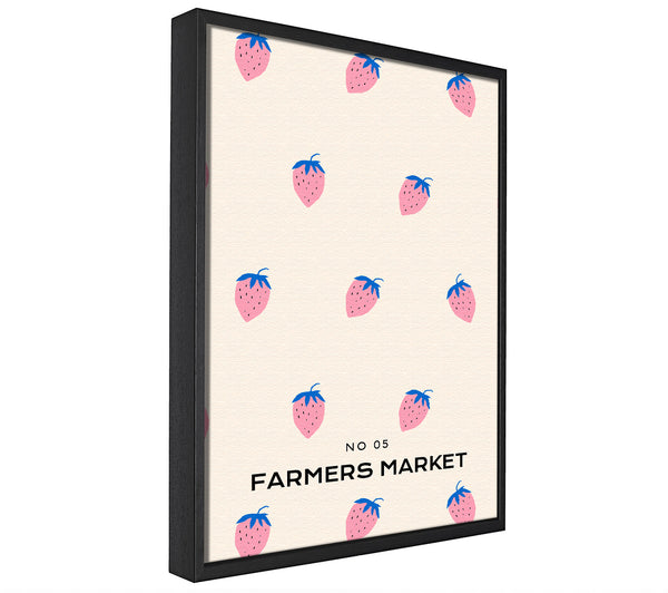 A picture of a Strawberries Farmers Market framed canvas print sold by Wallart-Direct.co.uk