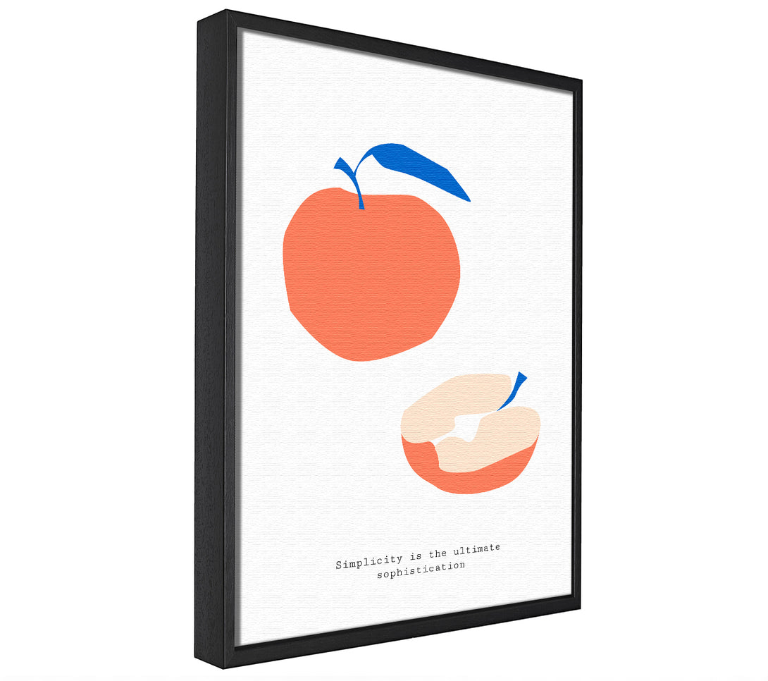 A picture of a Simple Apple framed canvas print sold by Wallart-Direct.co.uk