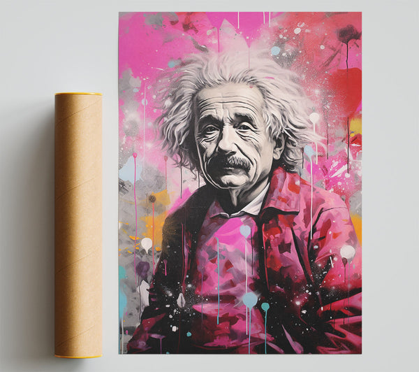 Albert Einstein Paint Splash