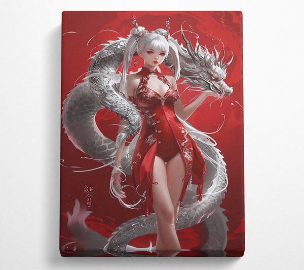 Anime Girl With Dragon