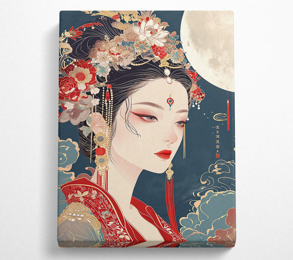 Asian Woman Moon