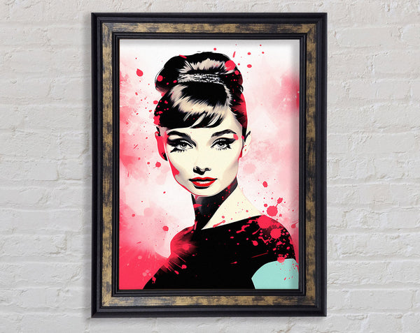 Audrey Hepburn Red Splash