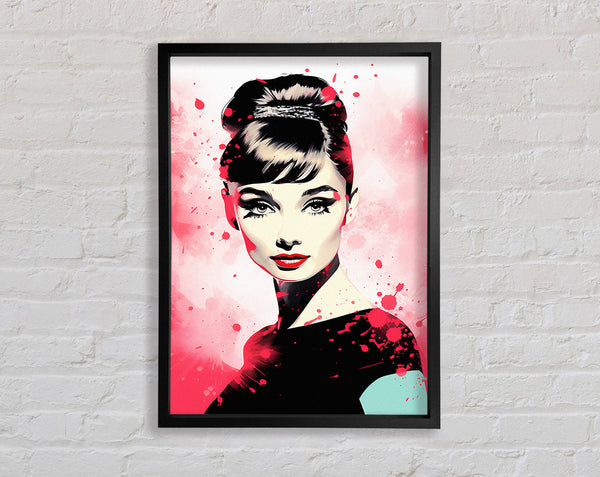 Audrey Hepburn Red Splash