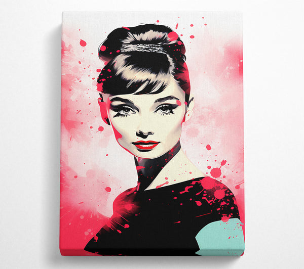 Audrey Hepburn Red Splash