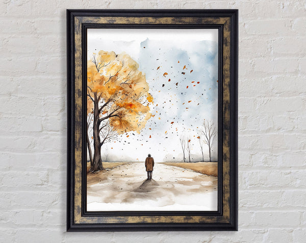 Autumn Walk Watercolour