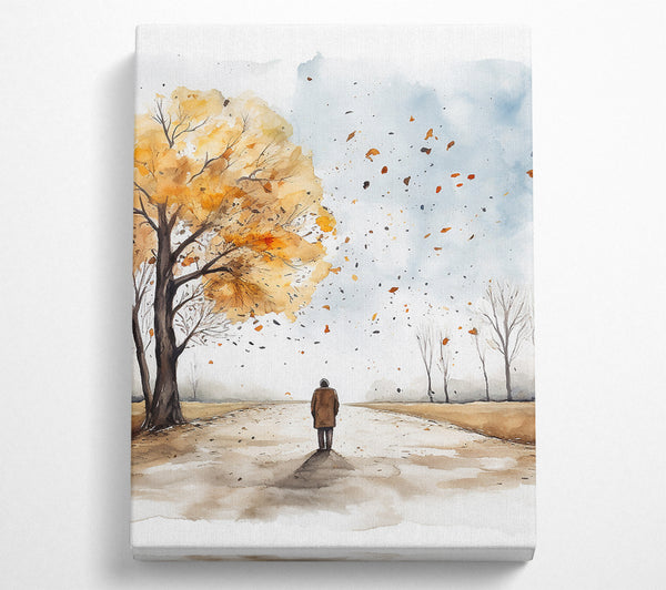 Autumn Walk Watercolour