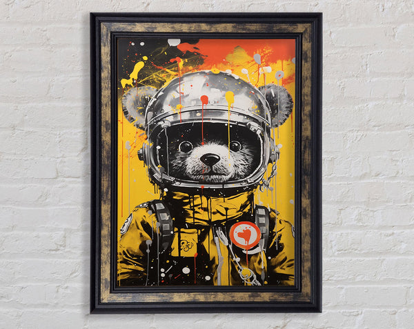 Bear Cub Astronaut Paint Splash