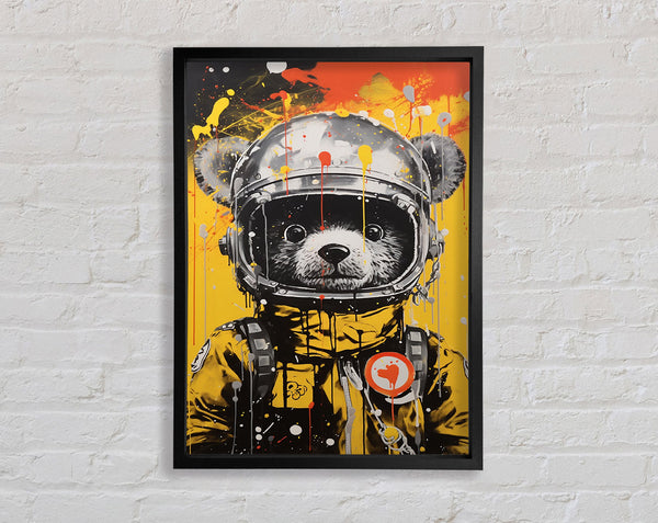 Bear Cub Astronaut Paint Splash