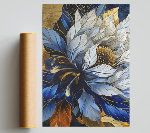 Blue And Gold Flower