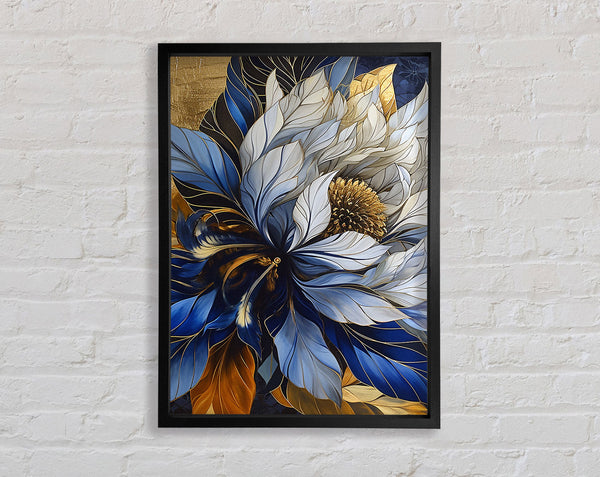 Blue And Gold Flower