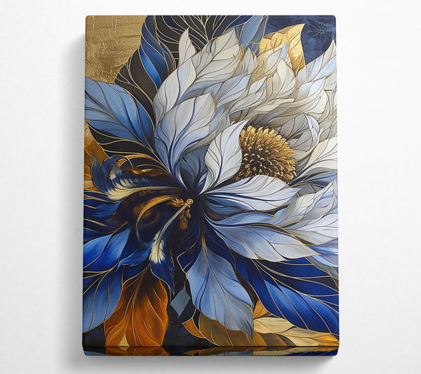 Blue And Gold Flower