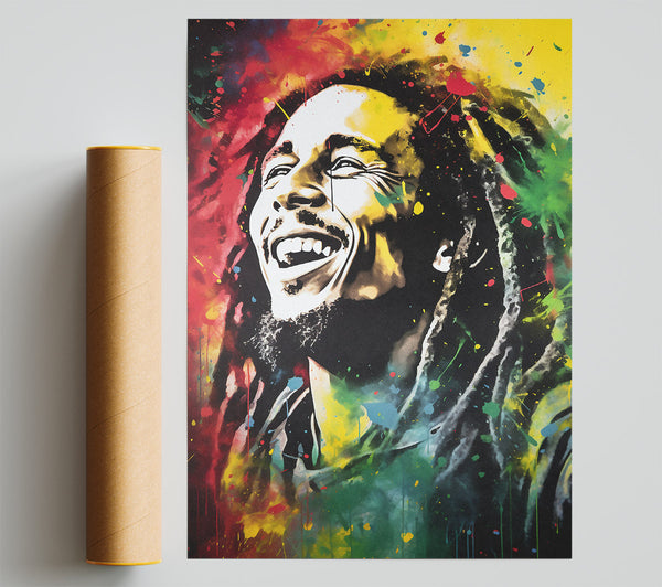 Bob Marley Watercolour Splash