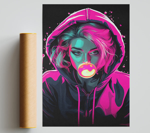 Bublegum Girl Hoodie Cyberpunk Girl