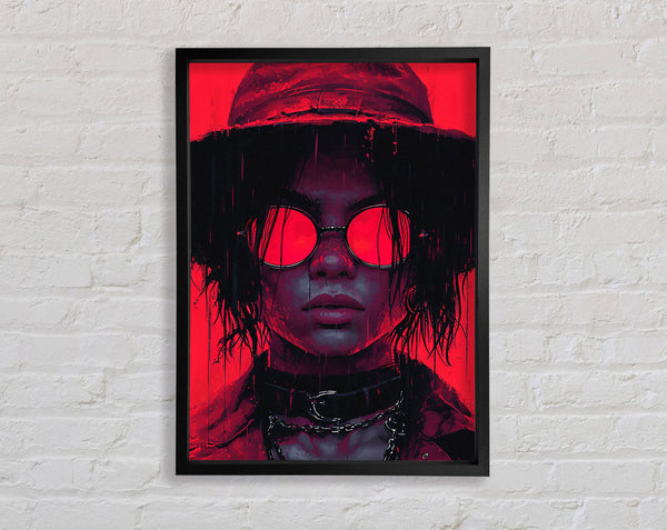 Cyberpunk Hat Sunglasses Girl Rebel