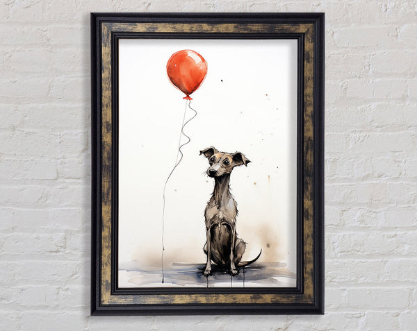 Dog Red Balloon