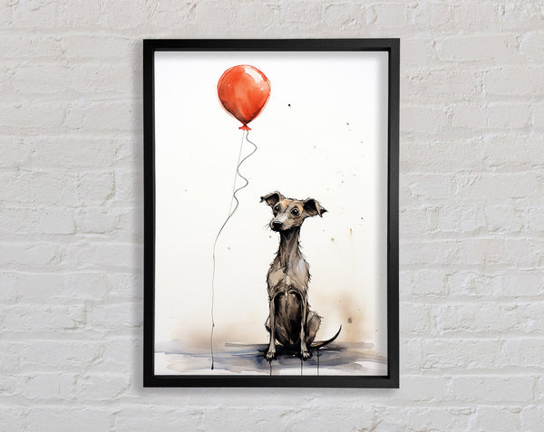 Dog Red Balloon