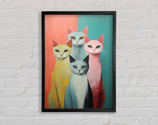 Four Cats Standing