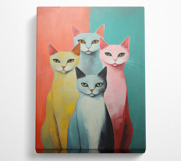 Four Cats Standing