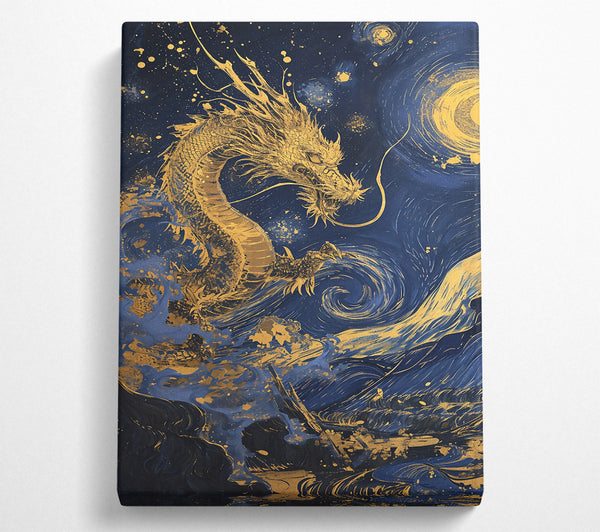 Golden Dragon Night Sky