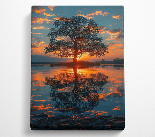 Orange Sunset Reflection