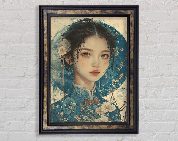 Geisha Woman Blue