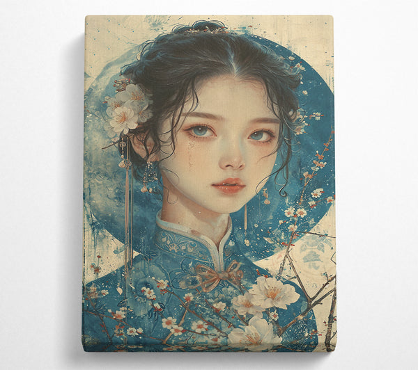 Geisha Woman Blue