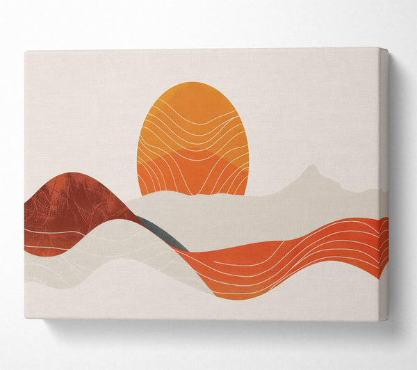 Orange Sunset Waves