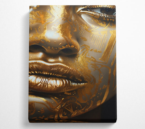 Gold Face Close Up