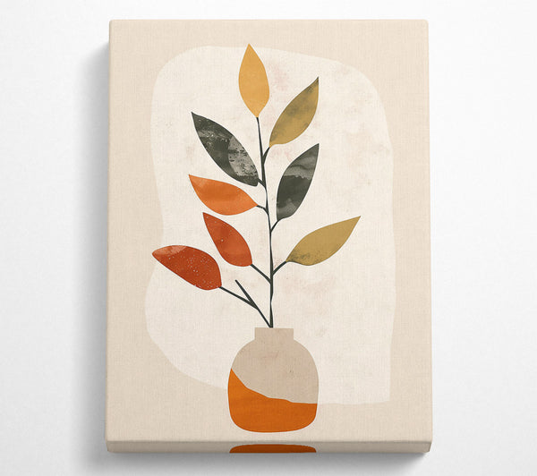 Orange Minimalist Leaves