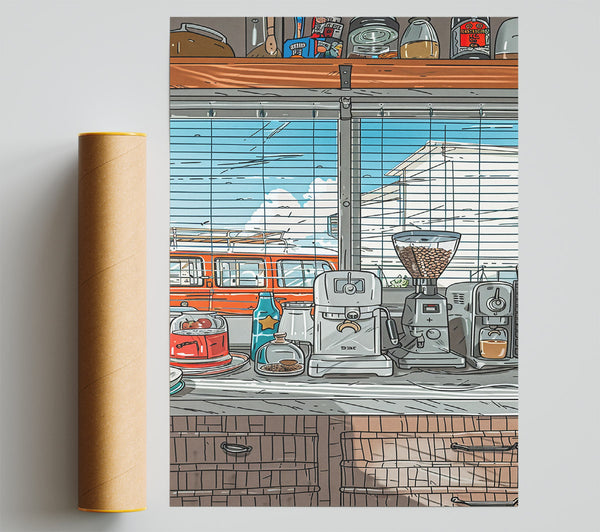 Orange Cafe Window