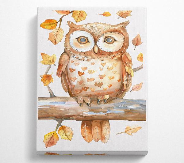 Autumn Owl In Brown