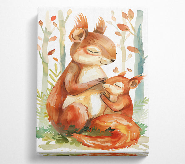 Orange Squirrel Embrace