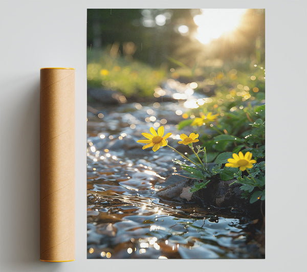 Golden Streamside Blooms