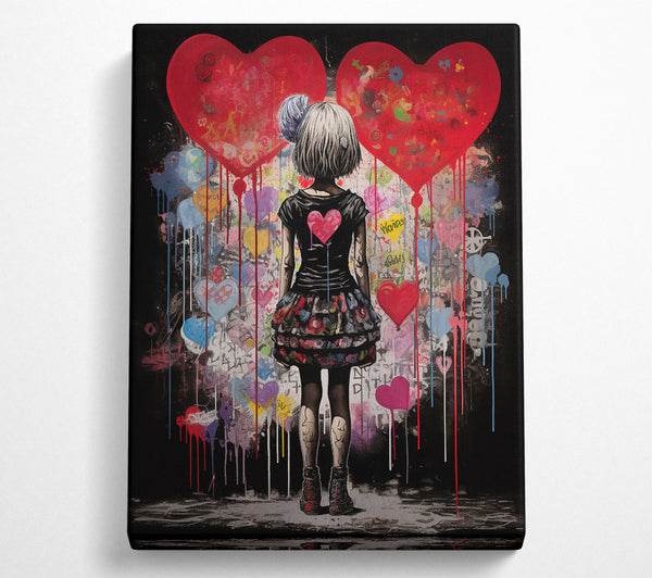 Graffiti Heart Girl