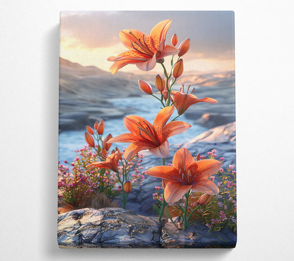 Sunset Orange Lilies