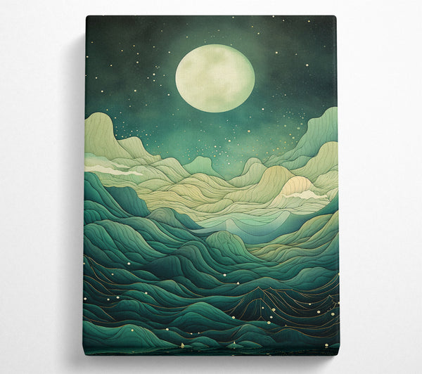 Green Dream Mountains Moon