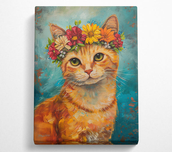 Orange Cat In Bloom