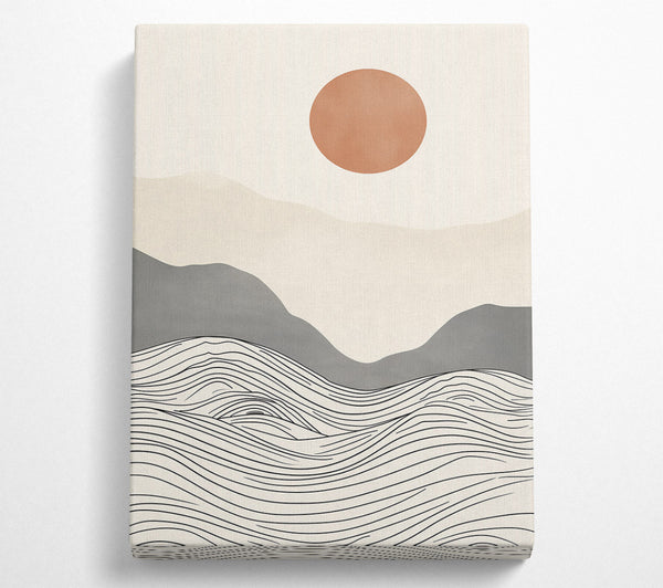 Terracotta Sunset Waves