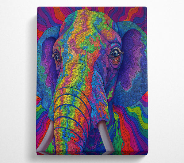 Blue Mosaic Elephant