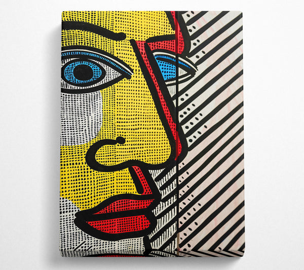 Yellow Pop Art Face