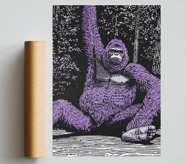 Purple Gorilla In The Woods