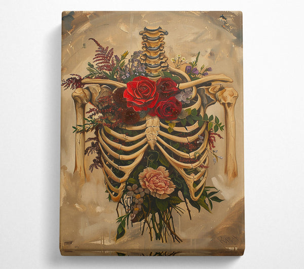 Crimson Floral Bones