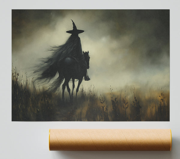 Black Rider In Mist